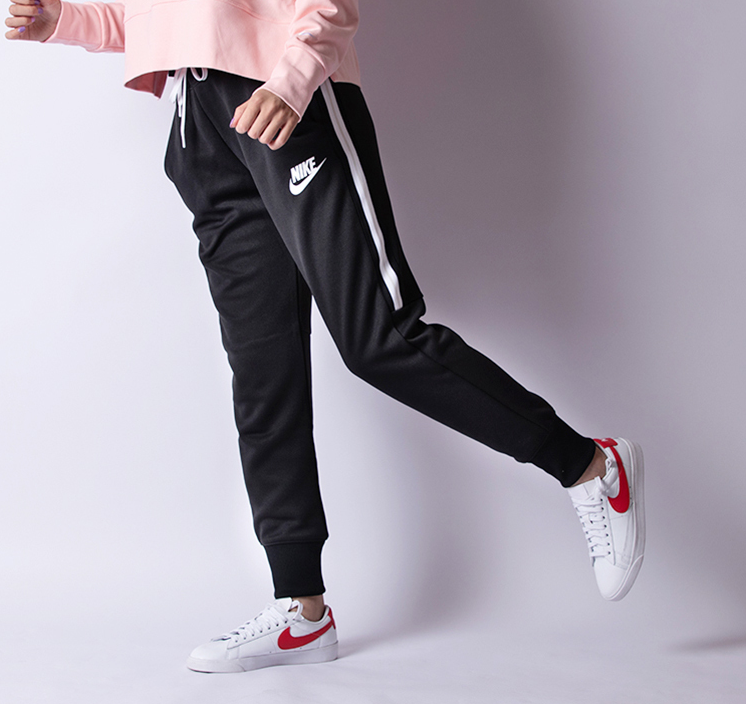 Nike Pants Women – Black (Side Stripe 