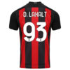 AC Milan Home Jersey 2020 2021 + D. Laxalt 93 Printing