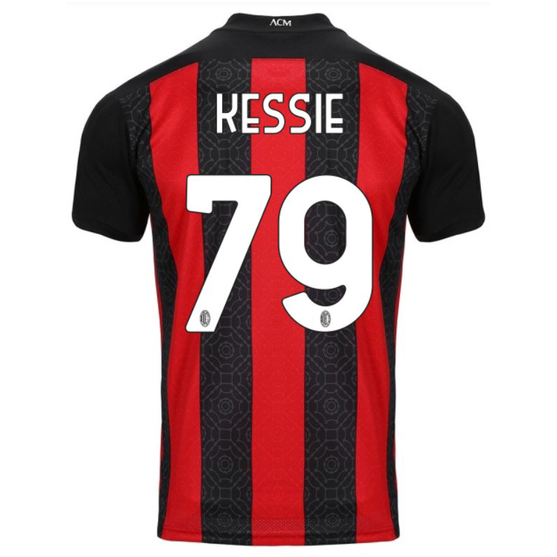 AC Milan Home Jersey 2020 2021 + Kessie 79 Printing