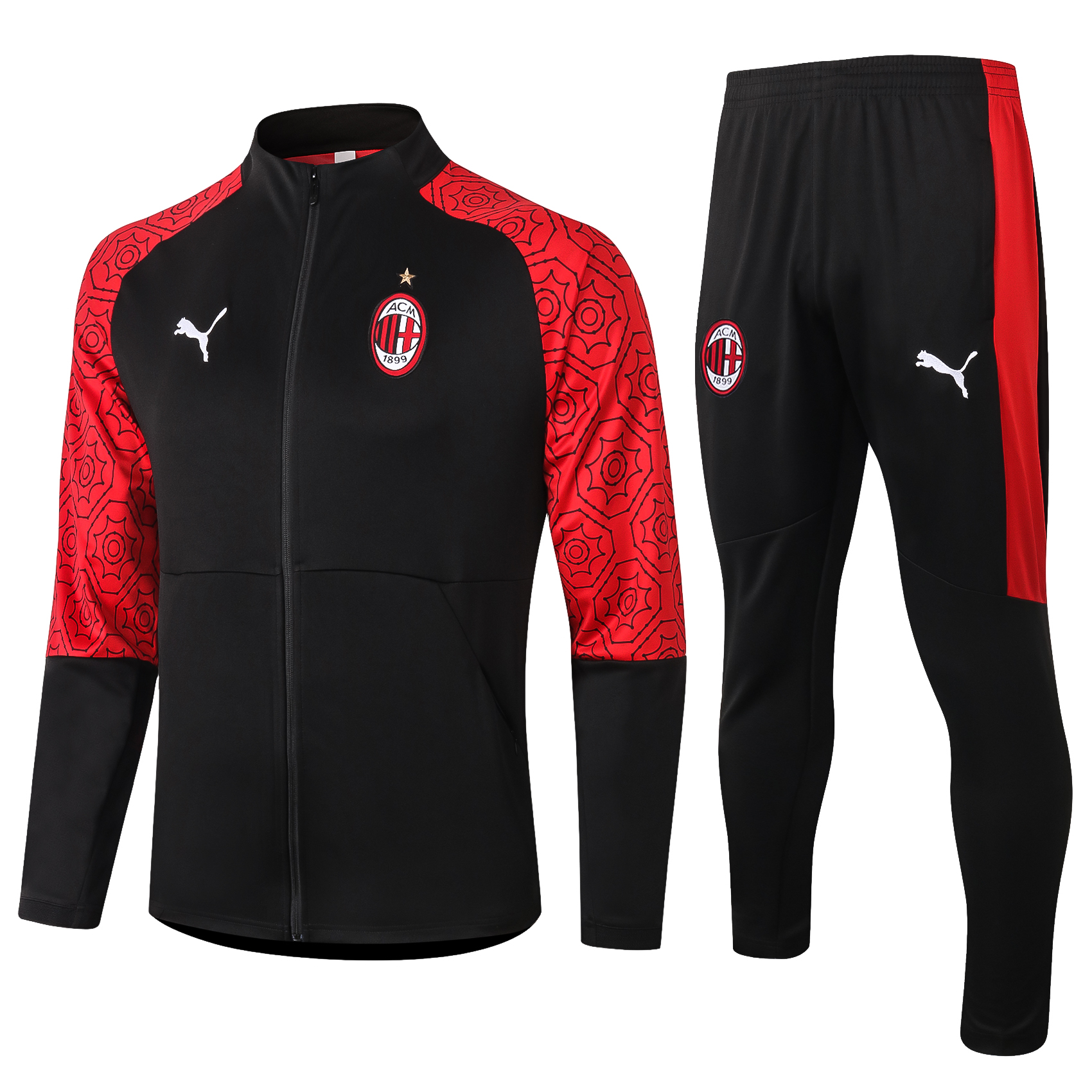 AC Milan Tracksuit 2020 2021 – Black Red