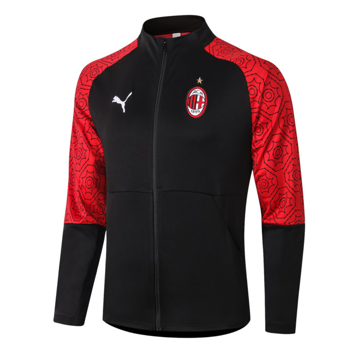 AC Milan Tracksuit Jacket 2020/2021 - Black / Red ...