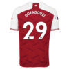 Arsenal Home Jersey 2020 2021 + Guendouzi 29 Printing