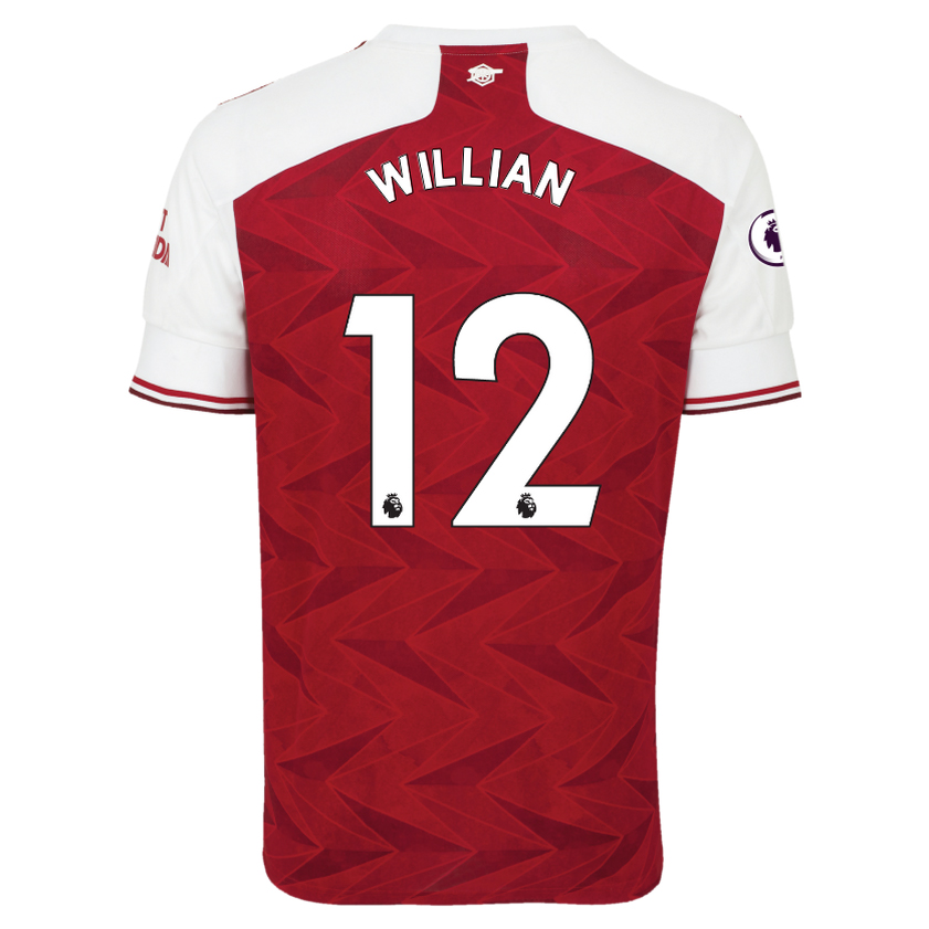 Arsenal Home Jersey 2020 2021 + Willian 12 Printing