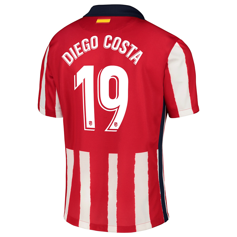 Atletico Madrid Home Jersey 2020 2021 + Diego Costa 19 Printing