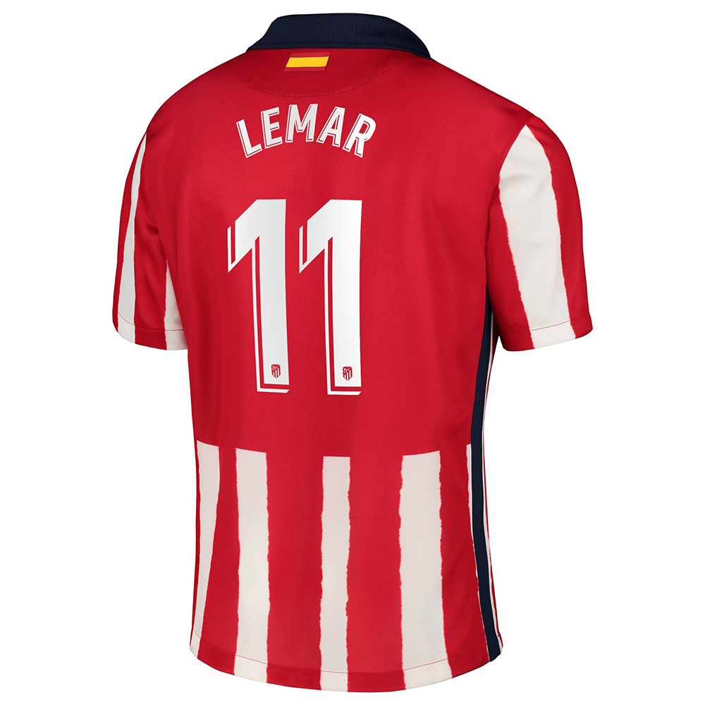 Atletico Madrid Home Jersey 2020 2021 + Lemar 11 Printing