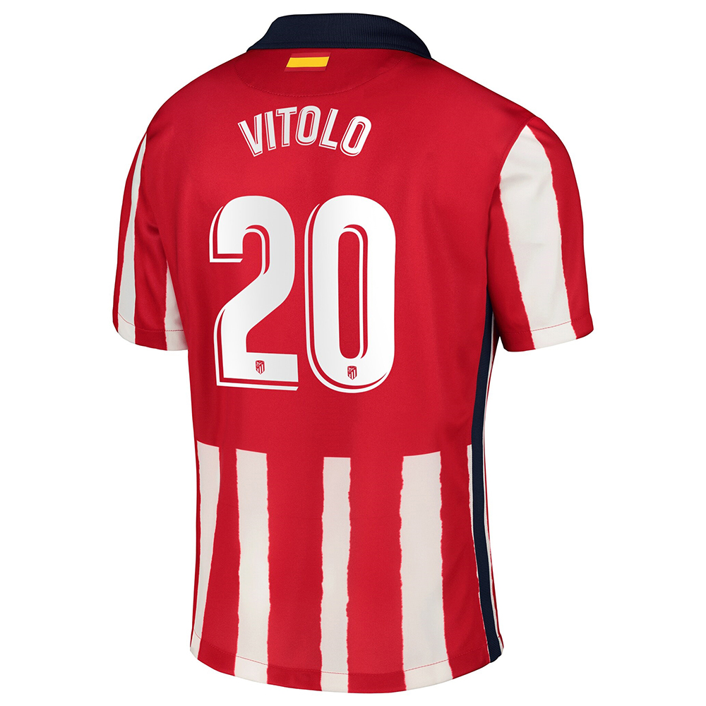 Atletico Madrid Home Jersey 2020 2021 + Vitolo 20 Printing