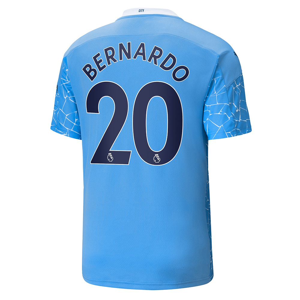 Manchester City Home Jersey 2020-2021 + Bernardo 20 Printing
