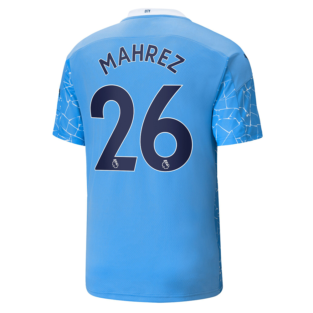 Manchester City Home Jersey 2020-2021 + Mahrez 26 Printing
