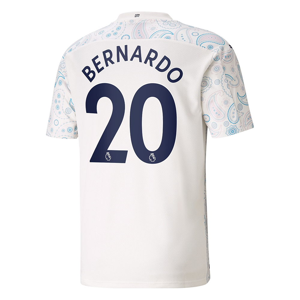 Manchester City Third Jersey 2020-2021 + Bernardo 20 Printing