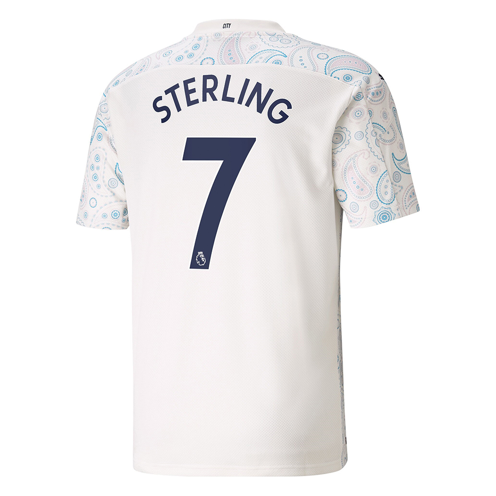 Manchester City Third Jersey 2020-2021 + Sterling 7 Printing