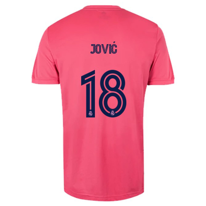 Real Madrid Away Jersey 2020-2021 + Jović 18 Printing