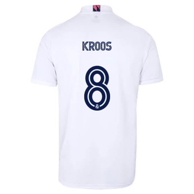 Real Madrid Home Jersey 2020-2021 + Kroos 8 Printing