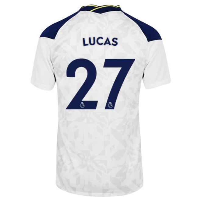 Tottenham Hotspur Home Jersey 2020 2021 + Lucas 27 Printing