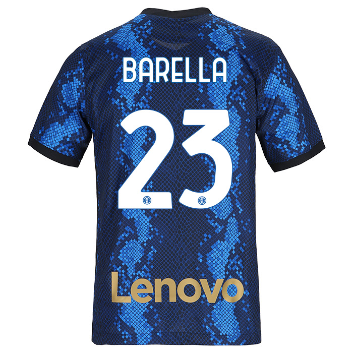 Inter Milan Home Jersey 2021/2022 + Barella 23 Printing