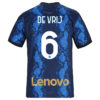 Inter Milan Home Jersey 2021/2022 + De Vrij 6 Printing