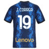 Inter Milan Home Jersey 2021/2022 + J. Correa 19 Printing