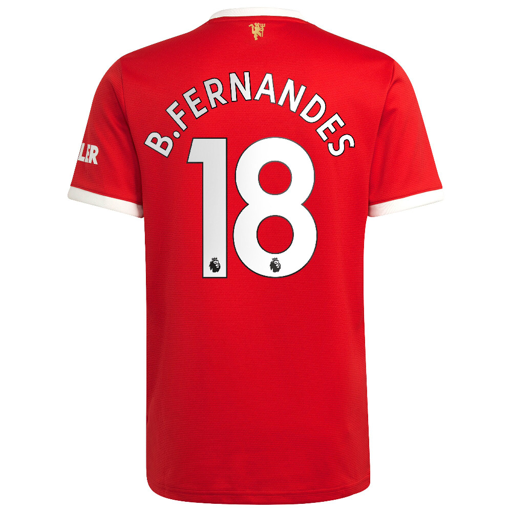 Manchester United Home Jersey 2021 2022 B.Fernandes 18 Printing