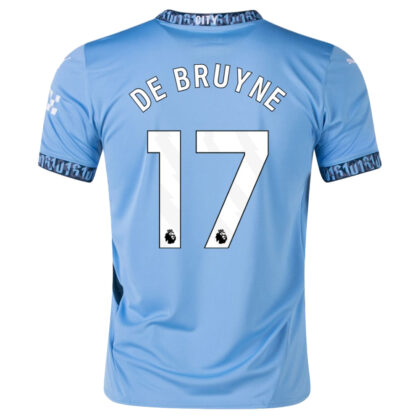 Manchester City Home Jersey 2024/2025 + De Bruyne 17 Printing