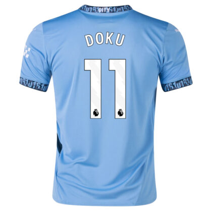 Manchester City Home Jersey 2024/2025 + Doku 11 Printing