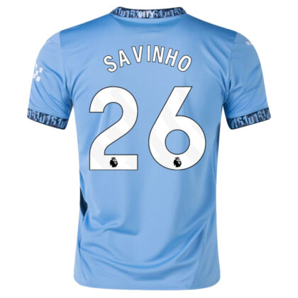Manchester City Home Jersey 2024/2025 + Savinho 26 Printing